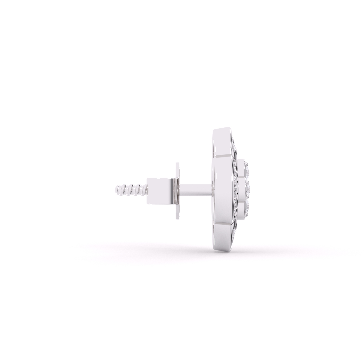 Elegant Cluster Round Diamond Girl’s Studs